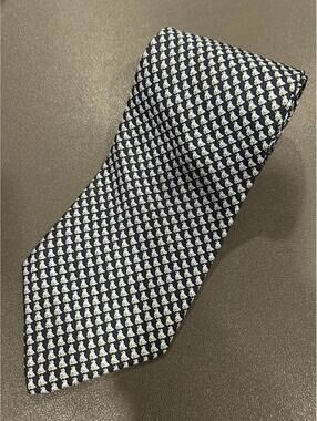 Brooks Brothers Basics Men’s 100% Silk Tie Necktie Navy Blue W/ Birds BB10